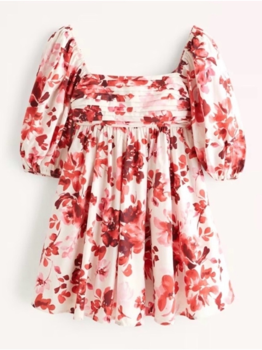 Abercrombie & Fitch Emerson Floral Puff-Sleeve Dress